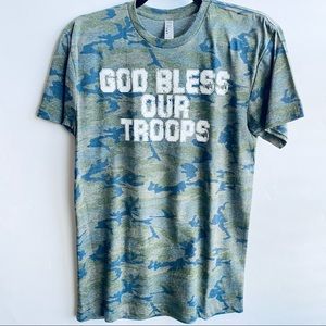 God Bless Our Troops CAMO Tee